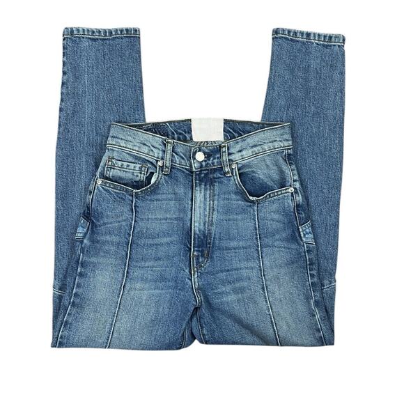 Revice Venus High Waist Crop Skinny Denim Jeans Blue Patch Star Bum Size 27 - Picture 7 of 10